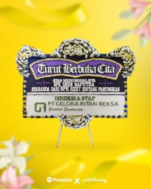 Bunga Papan Duka Cita - Pita Kuning - 12