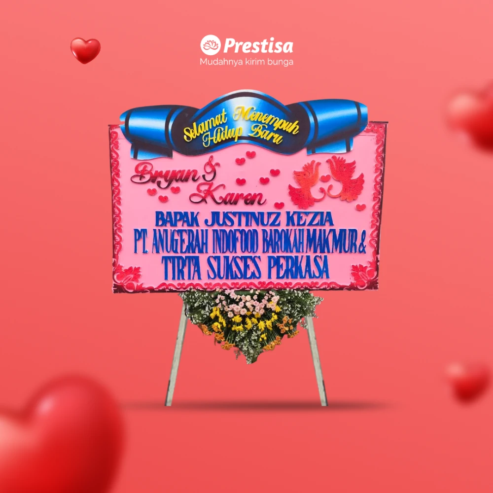 Karangan Bunga Papan Wedding - Malang - 100 - 008