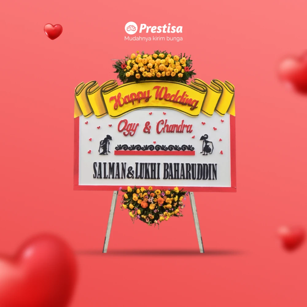 Karangan Bunga Papan Wedding - Malang - 100 - 007