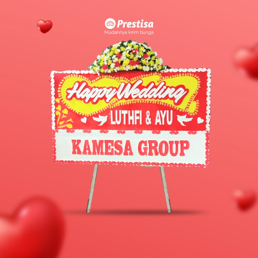 Karangan Bunga Papan Wedding - Jakarta - 100 - 004