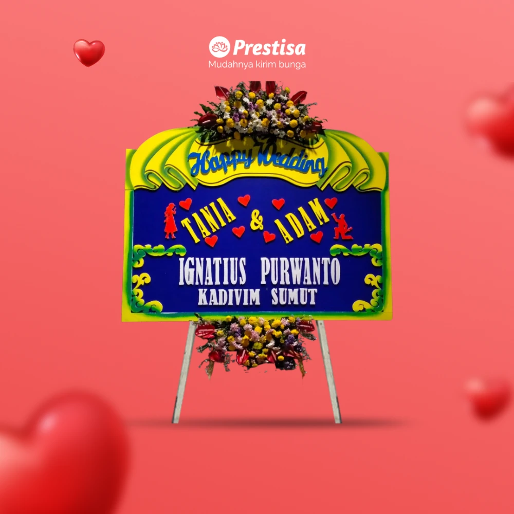 Karangan Bunga Papan Wedding - Malang - 100 - 011