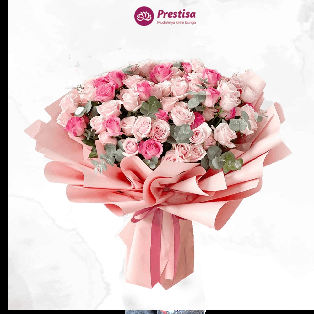 KARANGAN BUNGA – ELEGANT PINK BOUQUET – CIREBON – 5