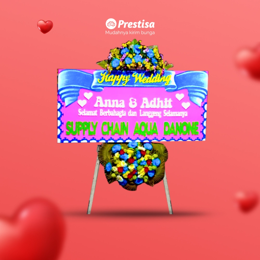 Karangan Bunga Papan - Wedding - Yogyakarta - KBM - 001