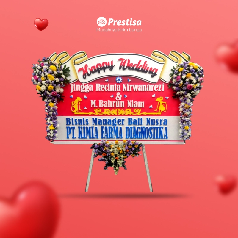 Karangan Bunga Papan - Wedding - Malang & Batu - KBM - 001