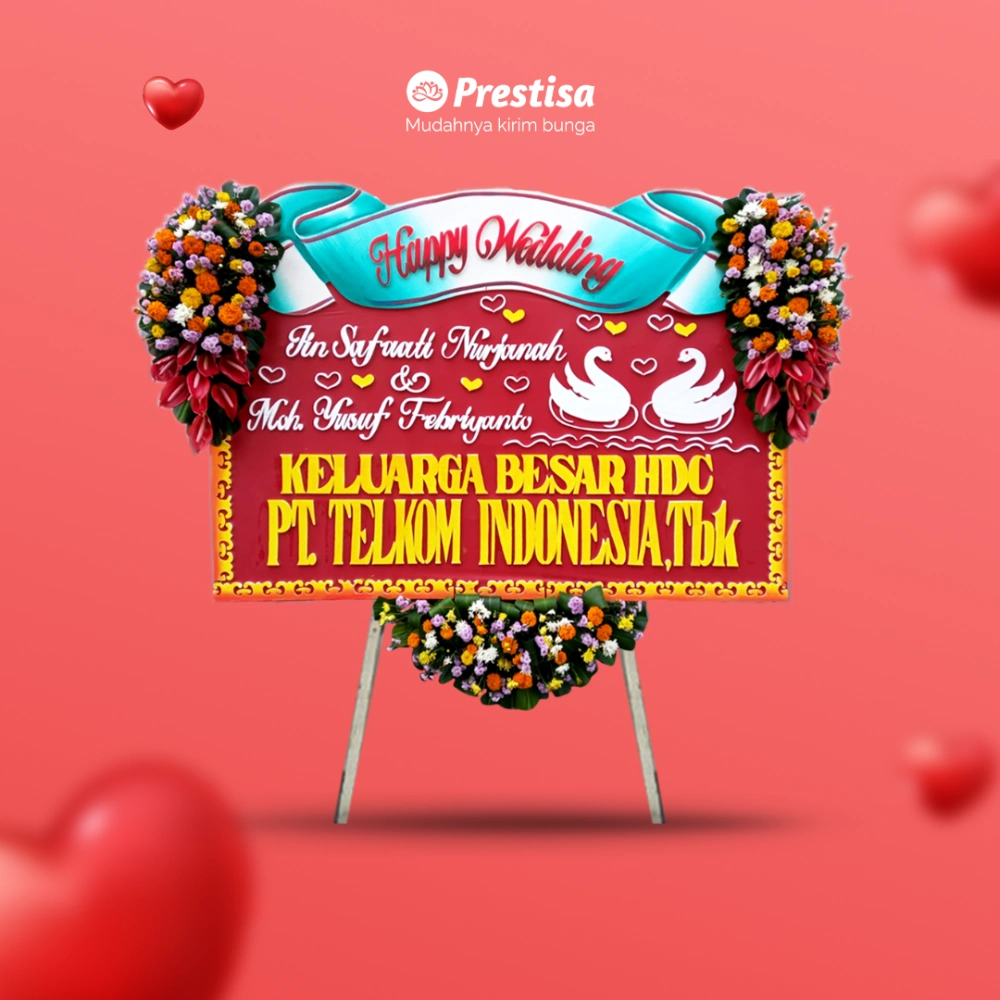 Karangan Bunga Papan - Wedding - Gresik - KBM - 005