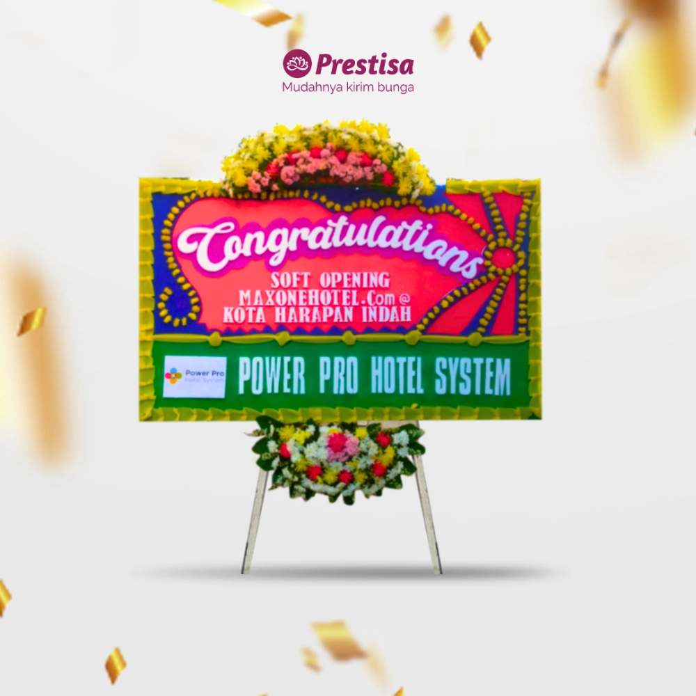 Karangan Bunga Papan - Congratulation - Cikarang - KBM - 001