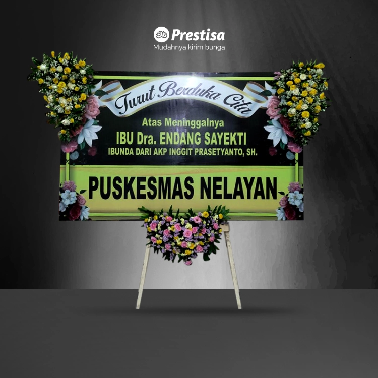 KARANGAN BUNGA PAPAN - DUKA CITA – SIDOARJO – KBM – 001