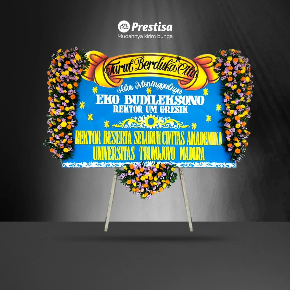 Karangan Bunga Papan - Dukacita - Gresik - KBM - 003