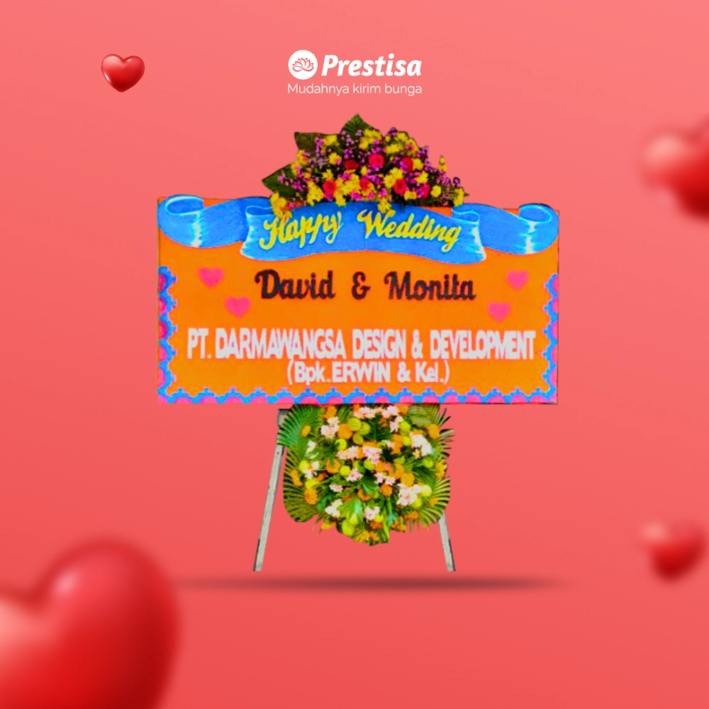 Karangan Bunga Papan - Wedding - Yogyakarta - KBM - 002