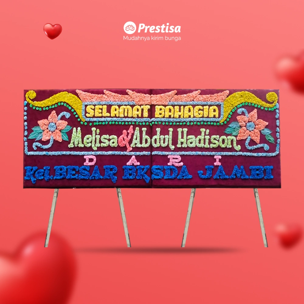 Karangan Bunga Papan - Wedding - Batam - KBM - 002