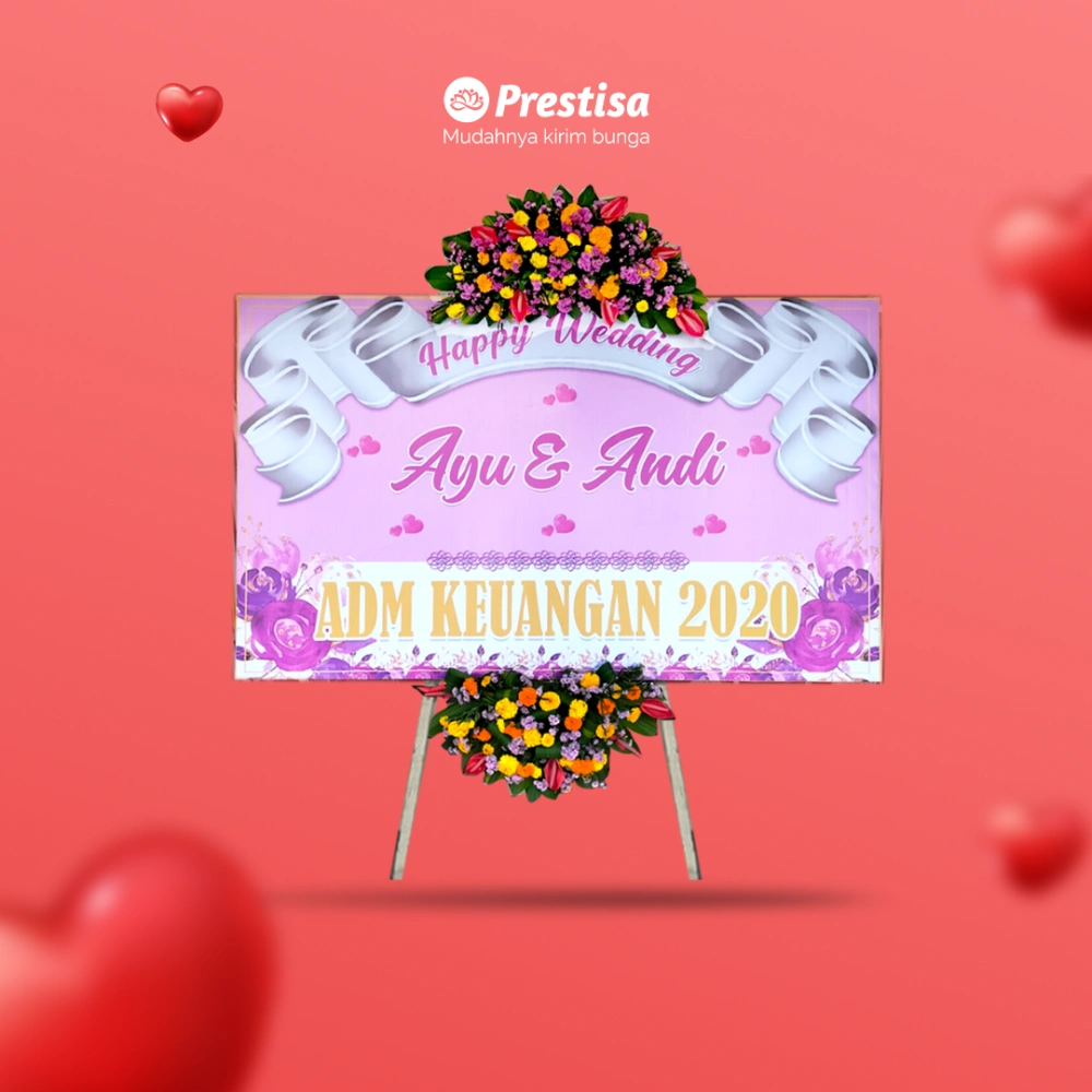 Karangan Bunga Papan - Wedding - Gresik - KBM - 004