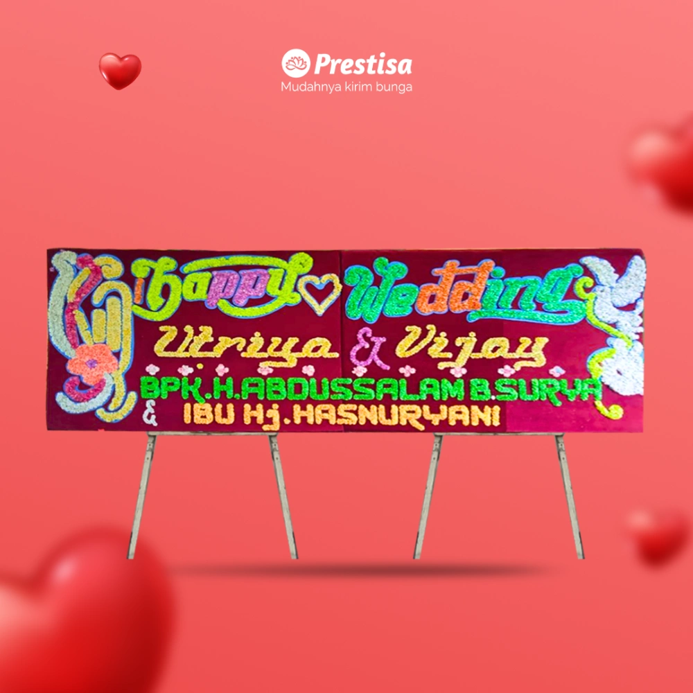 Karangan Bunga Papan - Wedding - Jambi - KBM - 004