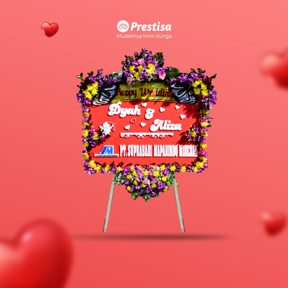 Karangan Bunga Papan - Wedding - Yogyakarta - KBM - 003