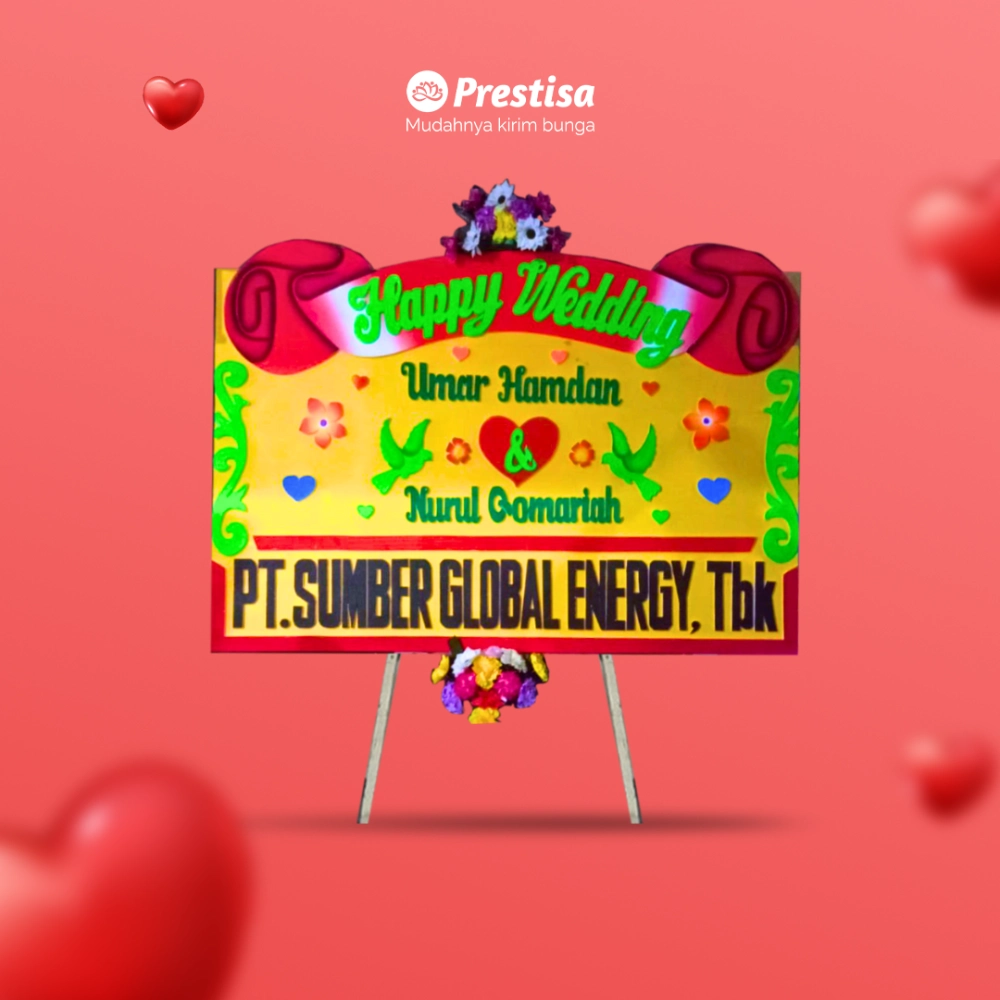 Karangan Bunga Papan - Wedding - Banjarbaru - KBM - 004