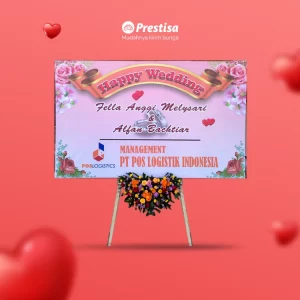 KARANGAN BUNGA PAPAN – WEDDING – SIDOARJO – KBM – 004