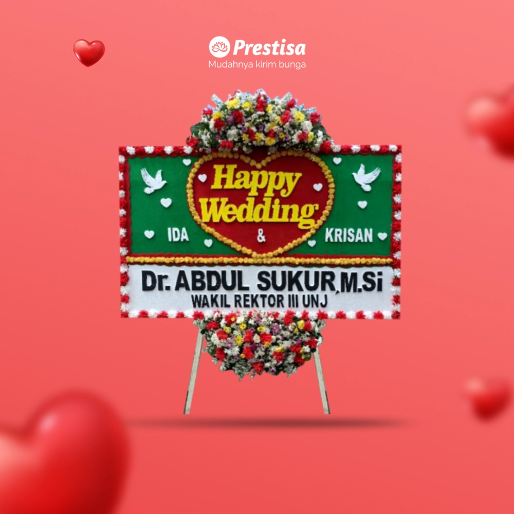 Karangan Bunga Papan - Wedding - Bandung - KBM - 004