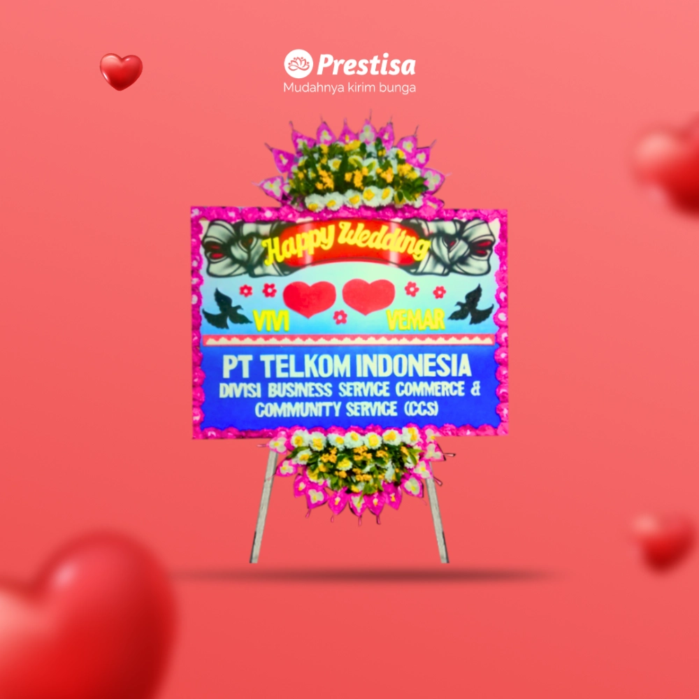 Karangan Bunga Papan - Wedding - Klaten - KBM - 004