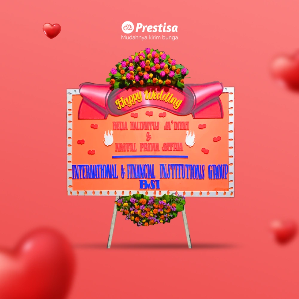 Karangan Bunga Papan - Wedding - Gresik - KBM - 002