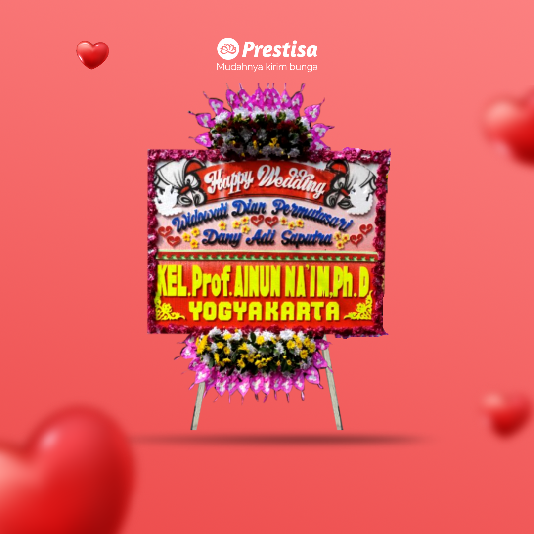 KARANGAN BUNGA PAPAN - WEDDING – SURAKARTA – KBM – 004