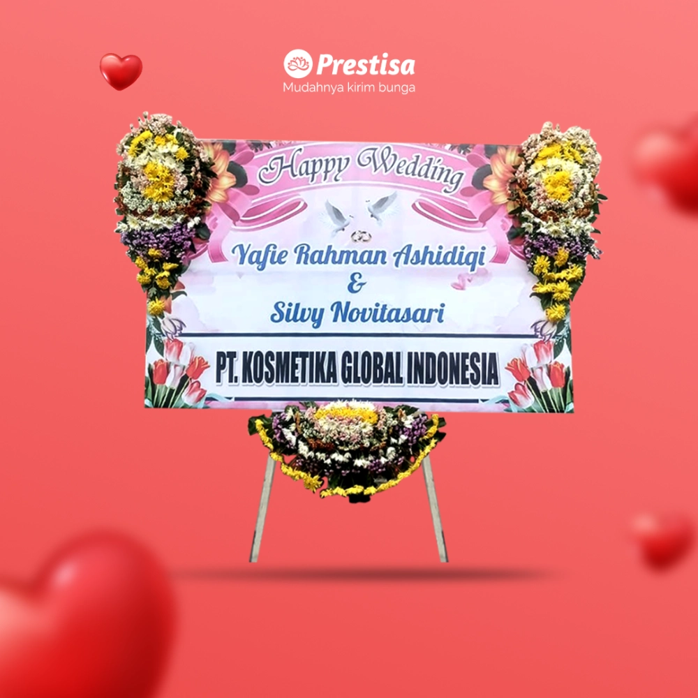 Karangan Bunga Papan - Wedding - Madiun - KBM - 002