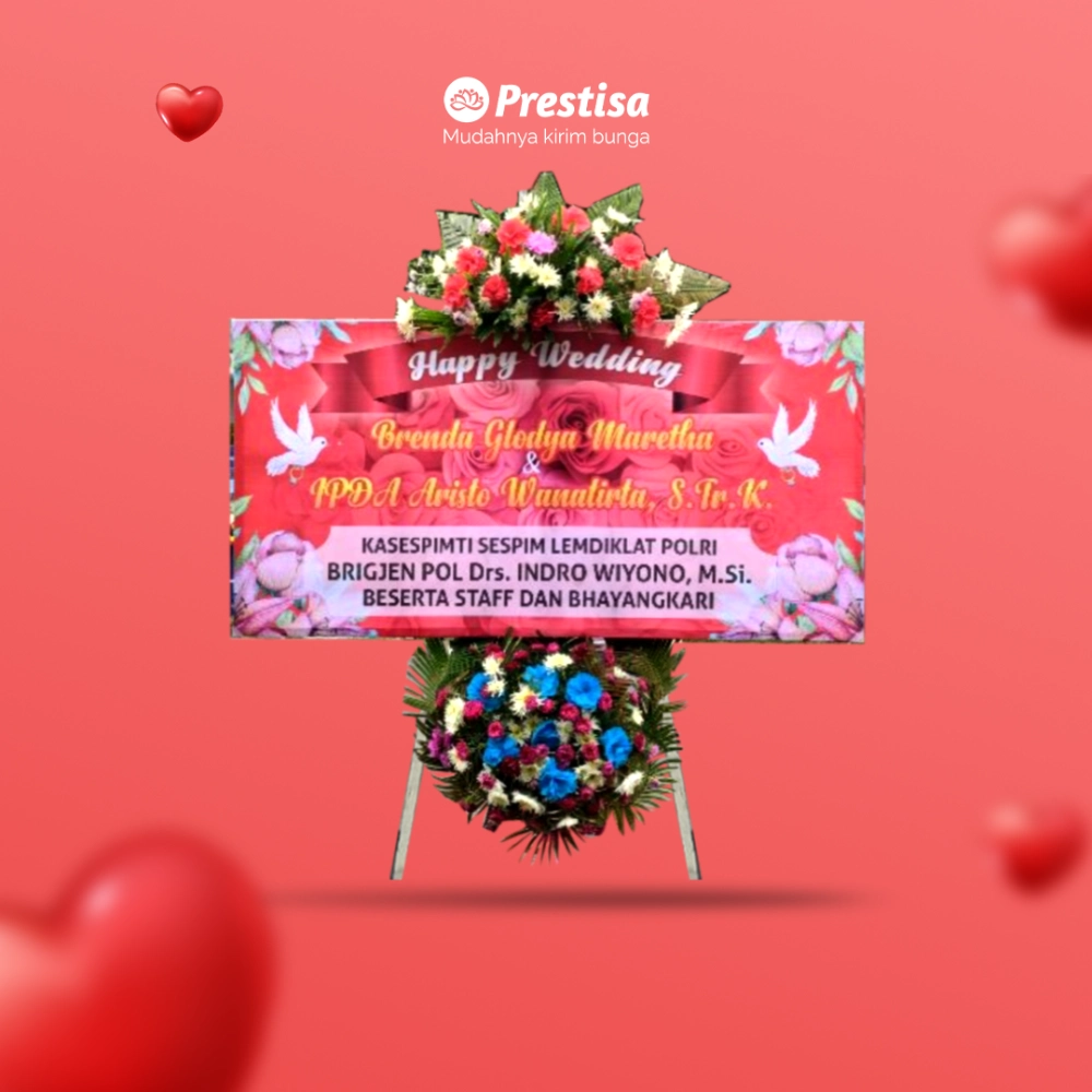 Karangan Bunga Papan - Wedding - Yogyakarta - KBM - 005