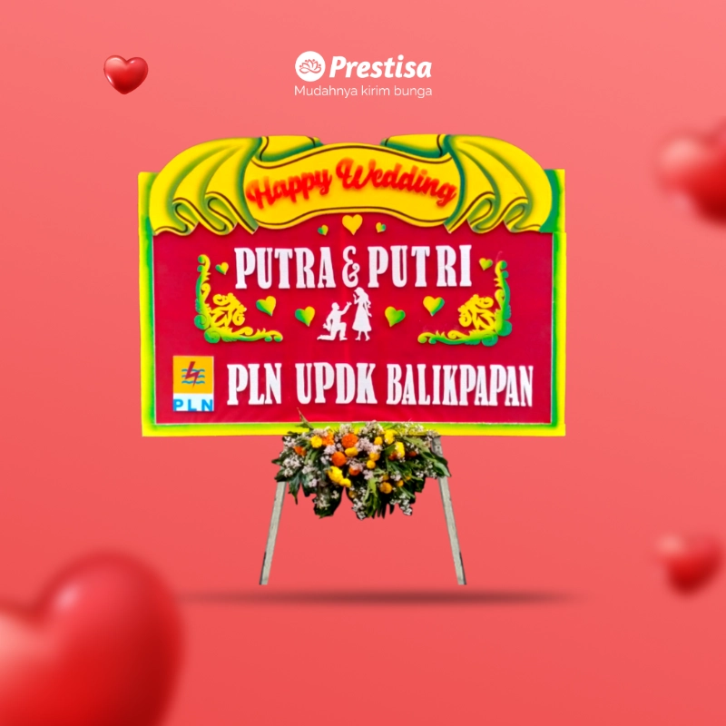 Karangan Bunga Papan - Wedding - Malang & Batu - KBM - 005
