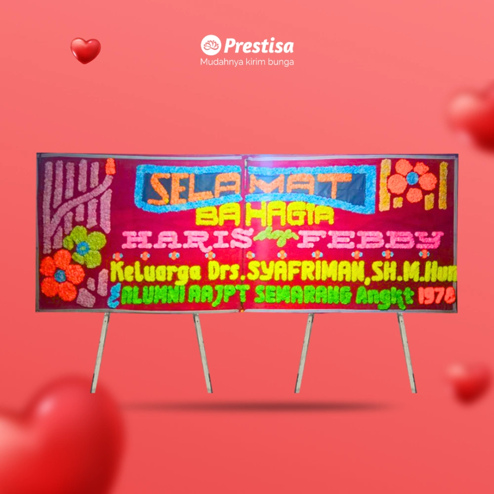 Karangan Bunga Papan - Wedding - Jambi - KBM - 005