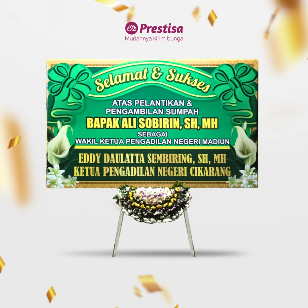 Karangan Bunga Papan - Congratulation - Madiun - KBM - 004