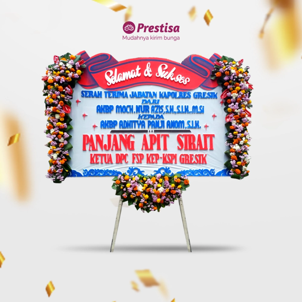 Karangan Bunga Papan - Congratulation - Gresik - KBM - 001