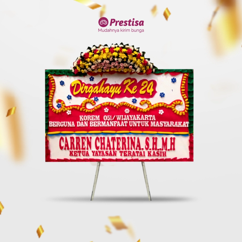 Karangan Bunga Papan - Congratulation - Cikarang - KBM - 003