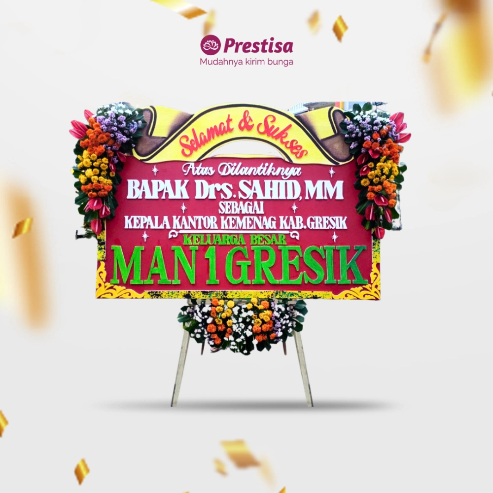 Karangan Bunga Papan - Congratulation - Gresik - KBM - 004