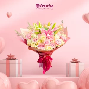 Karangan Bunga Bouquet - Valentine - Indonesia - 016