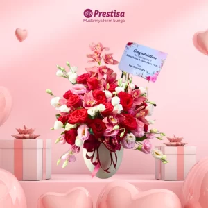 Karangan Bunga Meja - Valentine - Indonesia - 007