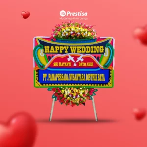 KARANGAN BUNGA PAPAN – WEDDING – PADANG – KBM – 008