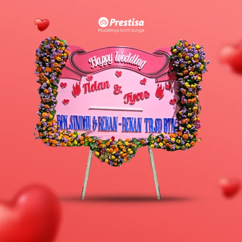 Karangan Bunga Papan – Wedding – Gresik – KBM – 008