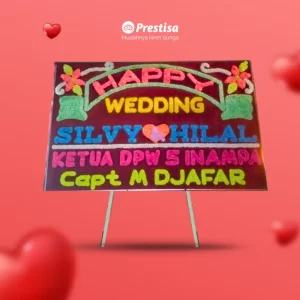 KARANGAN BUNGA PAPAN –  WEDDING – BATAM - KBM – 006