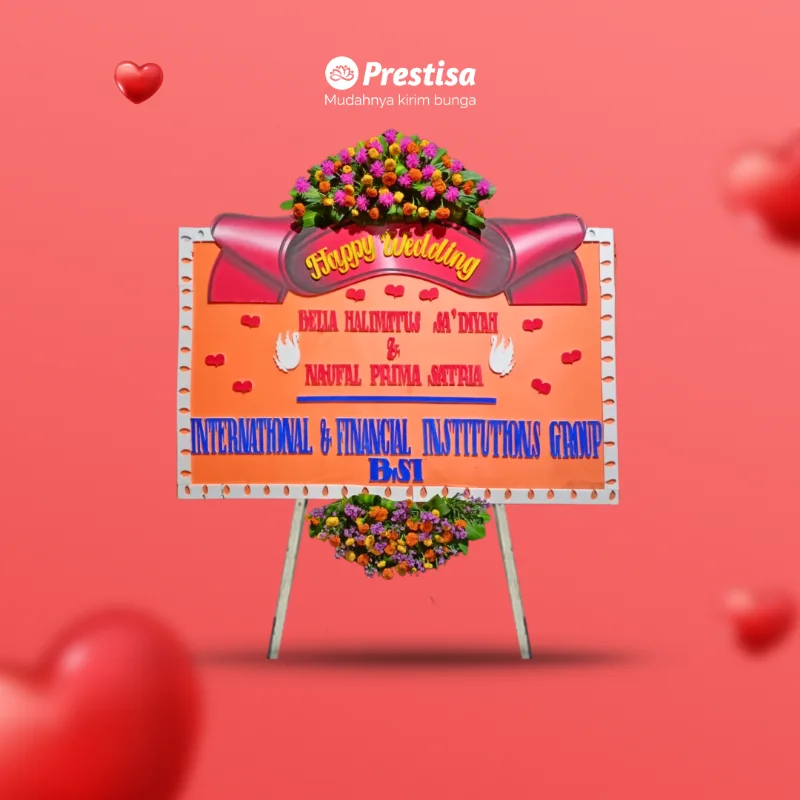 Karangan Bunga Papan – Wedding – Gresik – KBM – 009