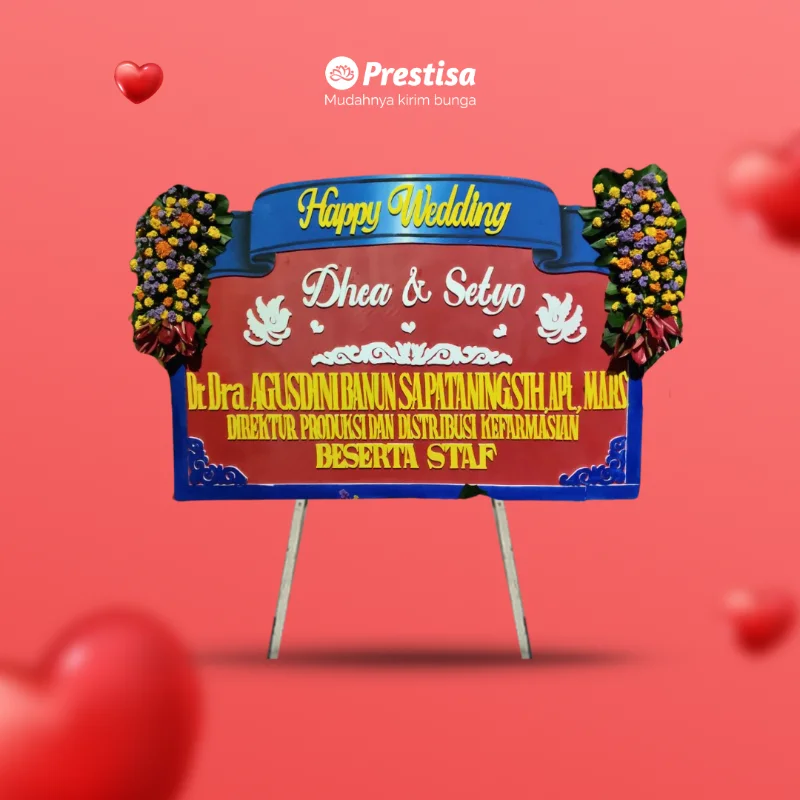 Karangan Bunga Papan – Wedding – Gresik – KBM – 010