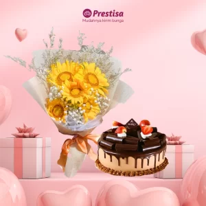 Bundling Valentine - Bouquet & Cake - Family - 002