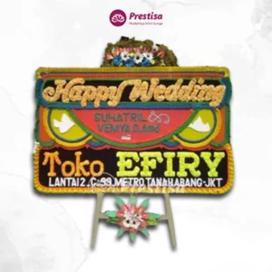 KARANGAN BUNGA PAPAN – WEDDING – PADANG – DISC - 8