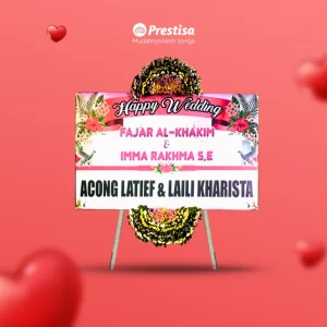 KARANGAN BUNGA PAPAN – WEDDING – SURABAYA – NEW -  23