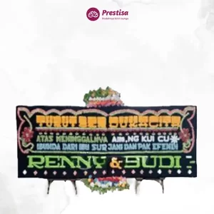 Karangan Bunga Papan Dukacita - Double - Medan - 02