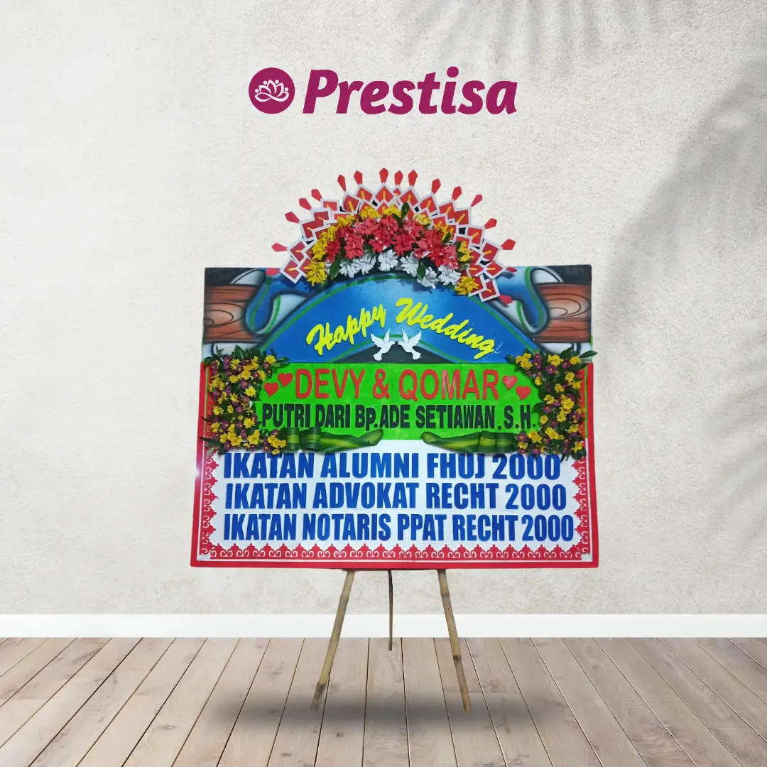 Karangan Bunga Papan Wedding - Semarang - NEW - 001