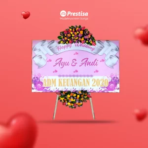 KARANGAN BUNGA PAPAN – WEDDING – SURABAYA – NEW -  19