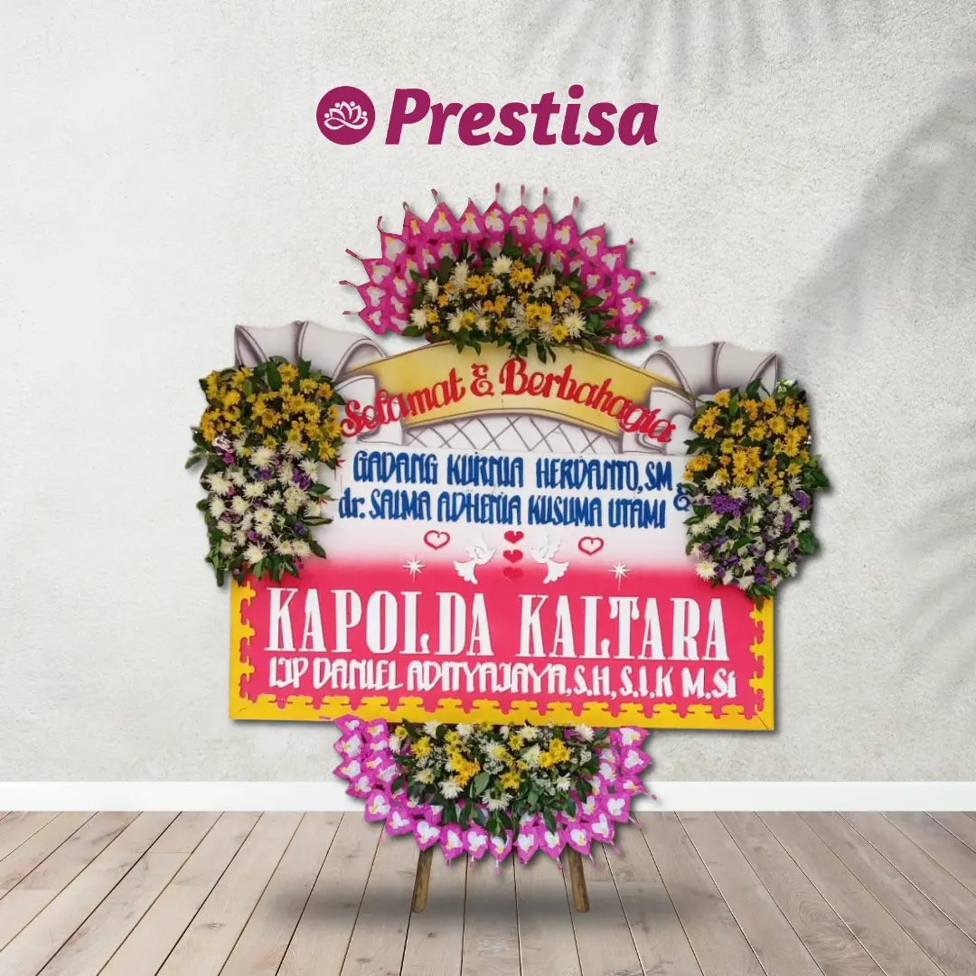 Karangan Bunga Papan Wedding - Semarang - NEW - 023