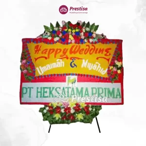 Karangan Bunga Papan Wedding - Single - Dumai - 10