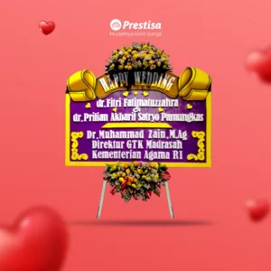 KARANGAN BUNGA PAPAN – WEDDING – SURABAYA – NEW -  20