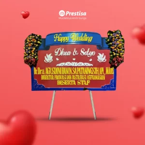 KARANGAN BUNGA PAPAN – WEDDING – SURABAYA – NEW -  18