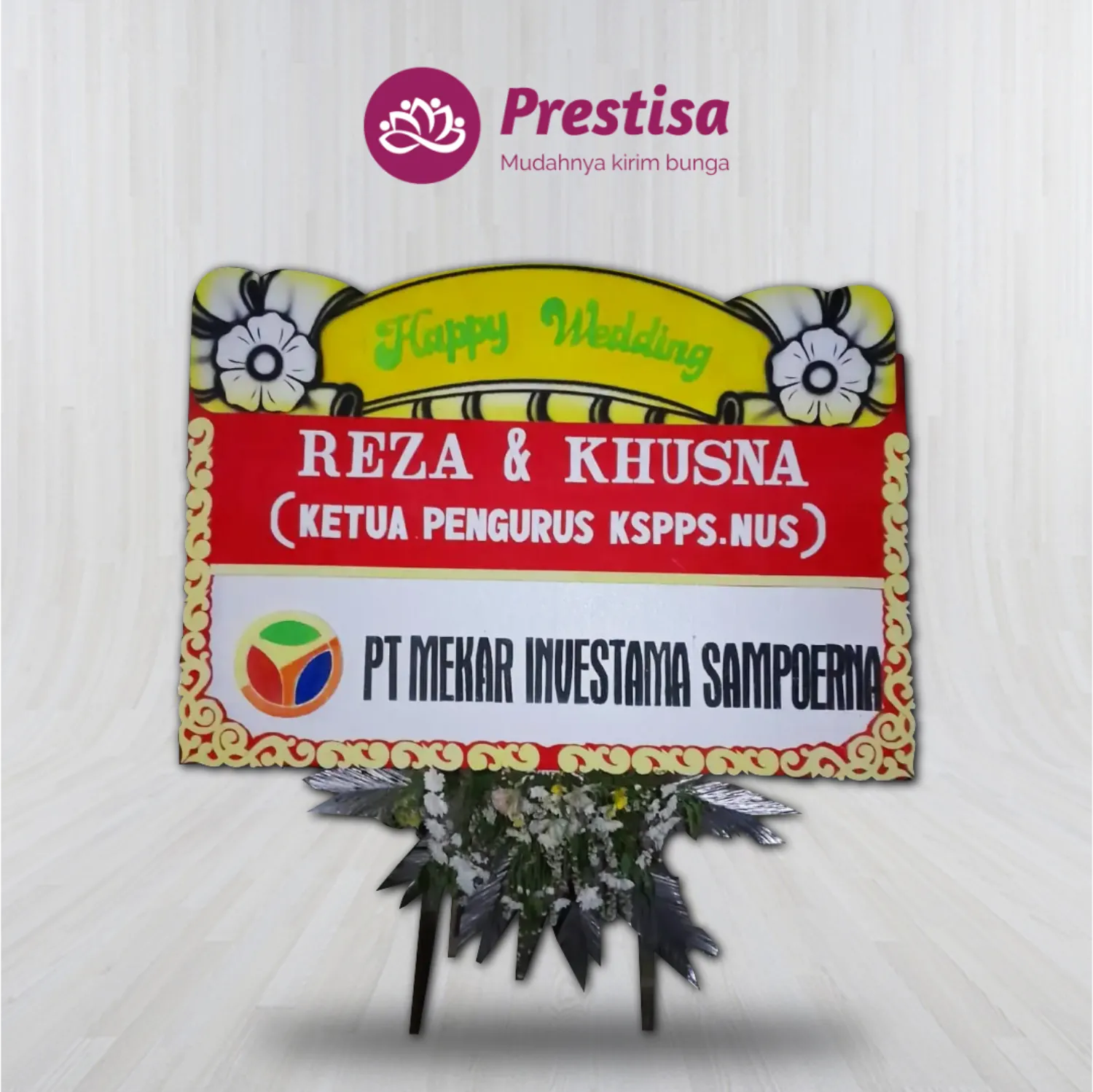 Karangan Bunga Papan Wedding - Yogyakarta - NEW - 001