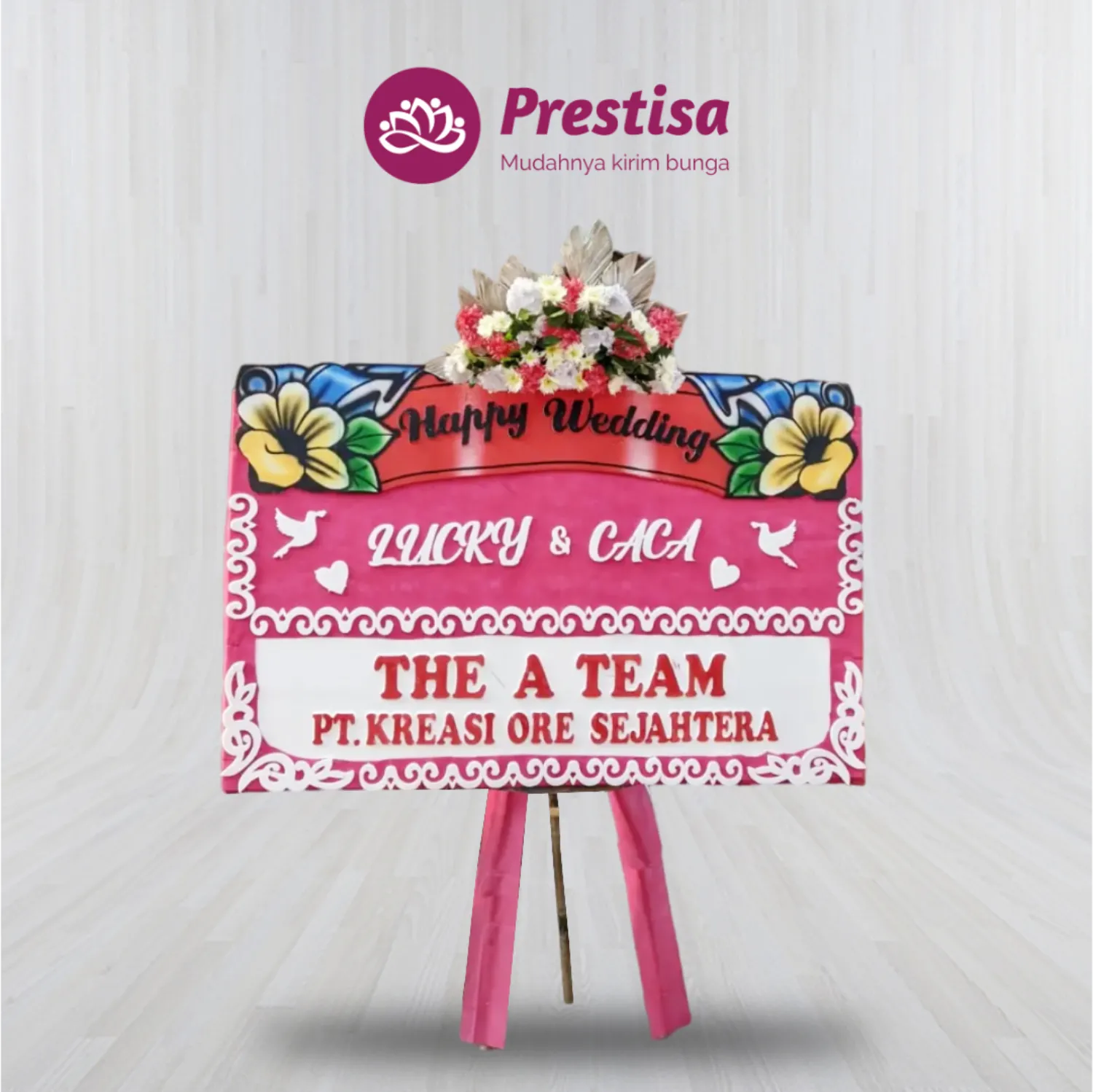 Karangan Bunga Papan Wedding - Yogyakarta - NEW - 002